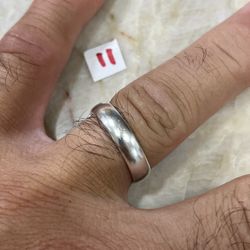 925 Sterling Silver Wedding Band  Size 11