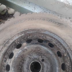 Tires On Studs 2 Steelies 185 70 R14  