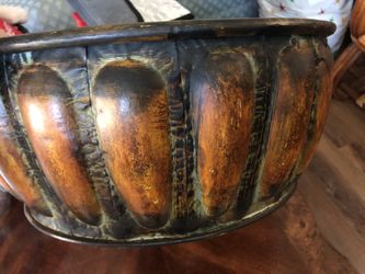 Unique New Vintage Large Metal Deco Pot , Planter