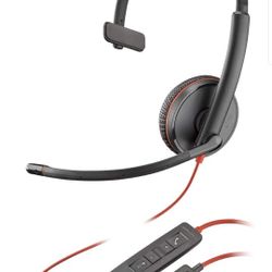 Plantronics Black wire C3215 USB-A Headset Microphone Headphones Gaming 