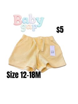 Baby Gap Ribbed Shorts Size 12-18M💕💕M19 V