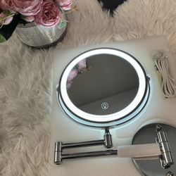 Bathroom Light up Adjustable Mirror, 3 Light Settings, Beauty Supplies, Makeup Light Up Mirror 