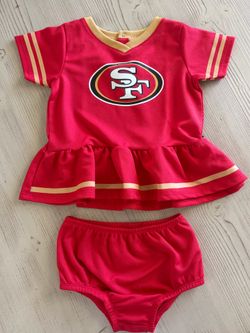 New 49ers Baby Girls Cheerleader Dress Set - 18M