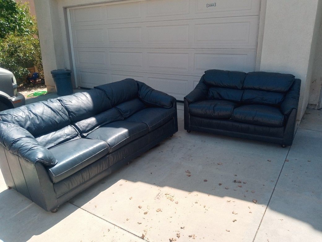 Set Of Leather Sofas