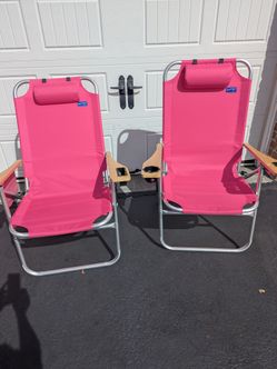 Beach Mama Folding Beach Chairs – Set of 2