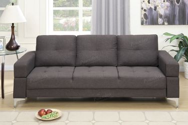 Brand new 79" grey linen sofa-style futon