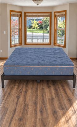 Newer California King Tommie Copper Znergy 11" Hybrid Mattress and Platform Bed Frame