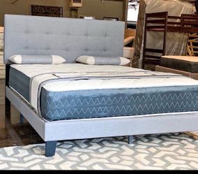 NEW QUEEN, SIZE AND KING SIZE BED WITH MATTRESS AND BOXSPRING, INCLUDING FREE DELIVERY PAY UPON ARRIVAL