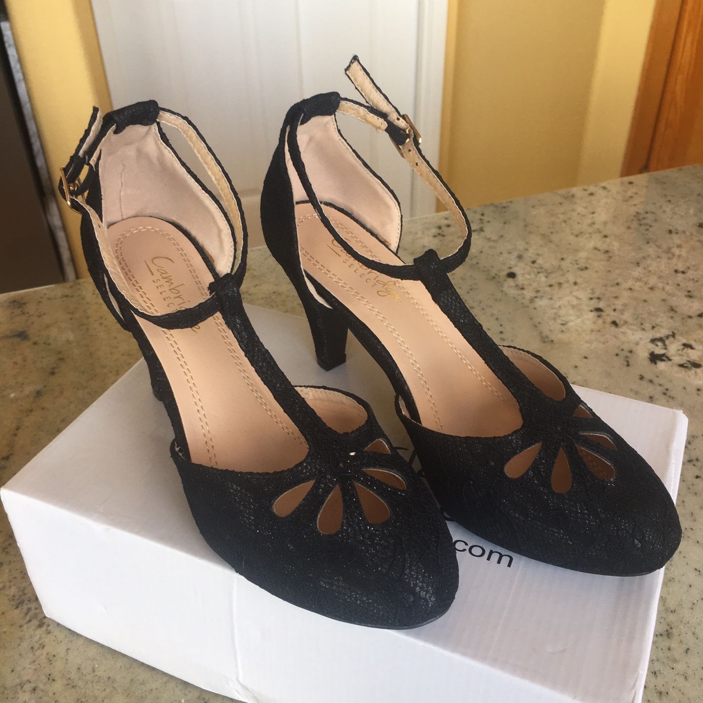 Women’s Black Formal Shoes, Size 7-1/2. Used Once. Immaculate Condition.