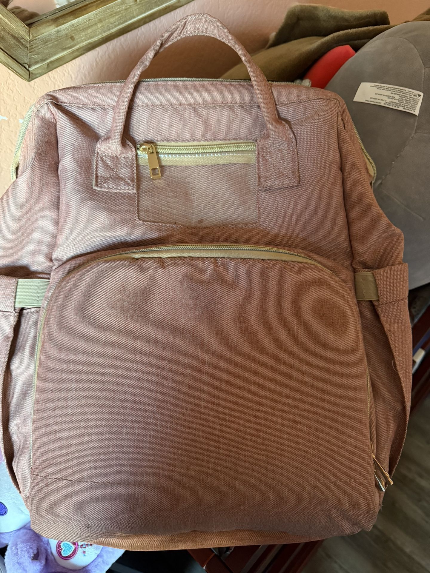Pink Diaper Changing Diaper Bag