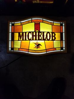 Michelob Beer Tiffany Style Beer Light.