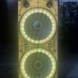 Professional Dual 15" Party Speaker w/360 light show 