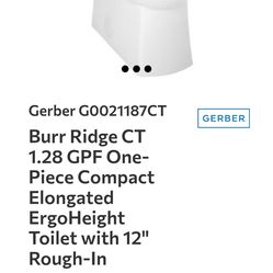 Gerber one piece toilets have 2