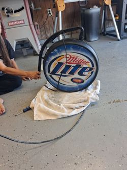 Miller lite hanging beer sign