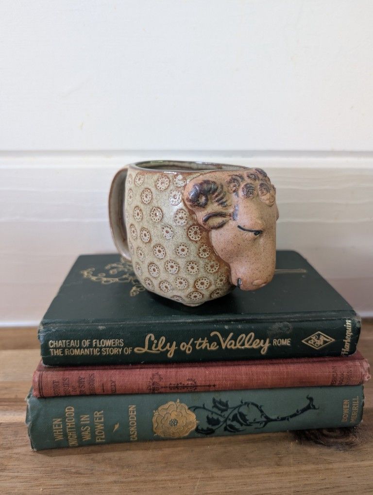 Vintage UTCTI Japan Pottery Rams Head Mug