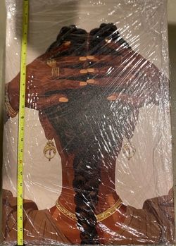 African American Woman “braided Crown ” Canvas Art  (Canvas, 16x24in)