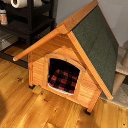DOG  HOUSE Real Glazed Pine Wood Cottage Style DogHouse | Small & Medium Houses Available for Outdoor or Indoor Use