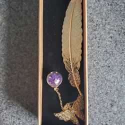 Feather And Butterfly Bookmark
