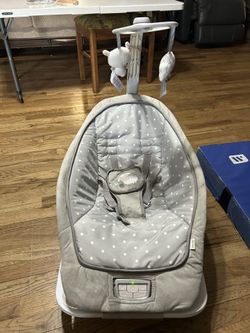 Ingenuity 2-in-1 Lightweight Infant to Toddler Rocker and Baby Bouncer, Vibrations & Sounds, 0-30 Months Up to 40 lbs (Cuddle Lamb)