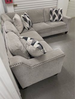 Free Delivery - Modern Grey Sectional Set