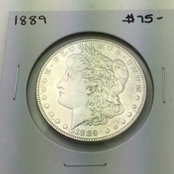 1889 Morgan Silver Dollar Silver Coin