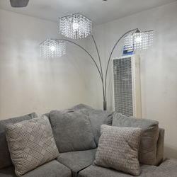 Couch Set Plus Chandelier Light 