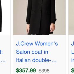 LOW PRICE MOVING- $358 + TAX RETAIL JCREW WOOL COAT