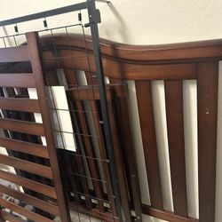 Wooden Crib With mattress 