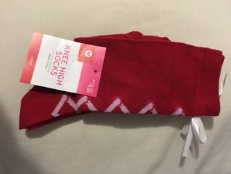 Valentine's Day knee high socks