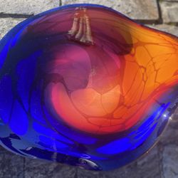 Hand Blown Glass Platter