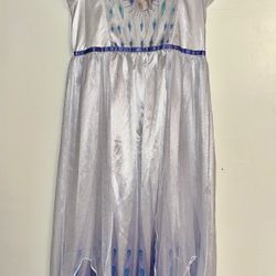 Girl’s Frozen II Fantasy Nightgown Princess Elsa Dress Pajama • White Elsa Epilogue Sz: 10/12
