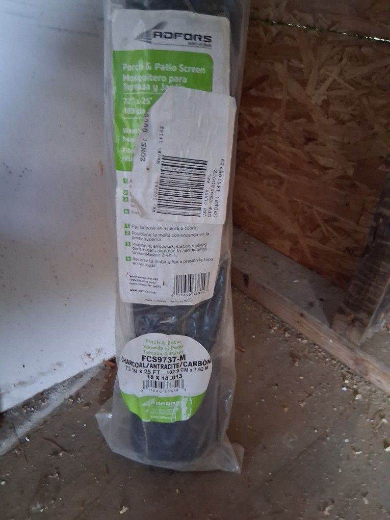 6ft x 25ft black fiberglass screen