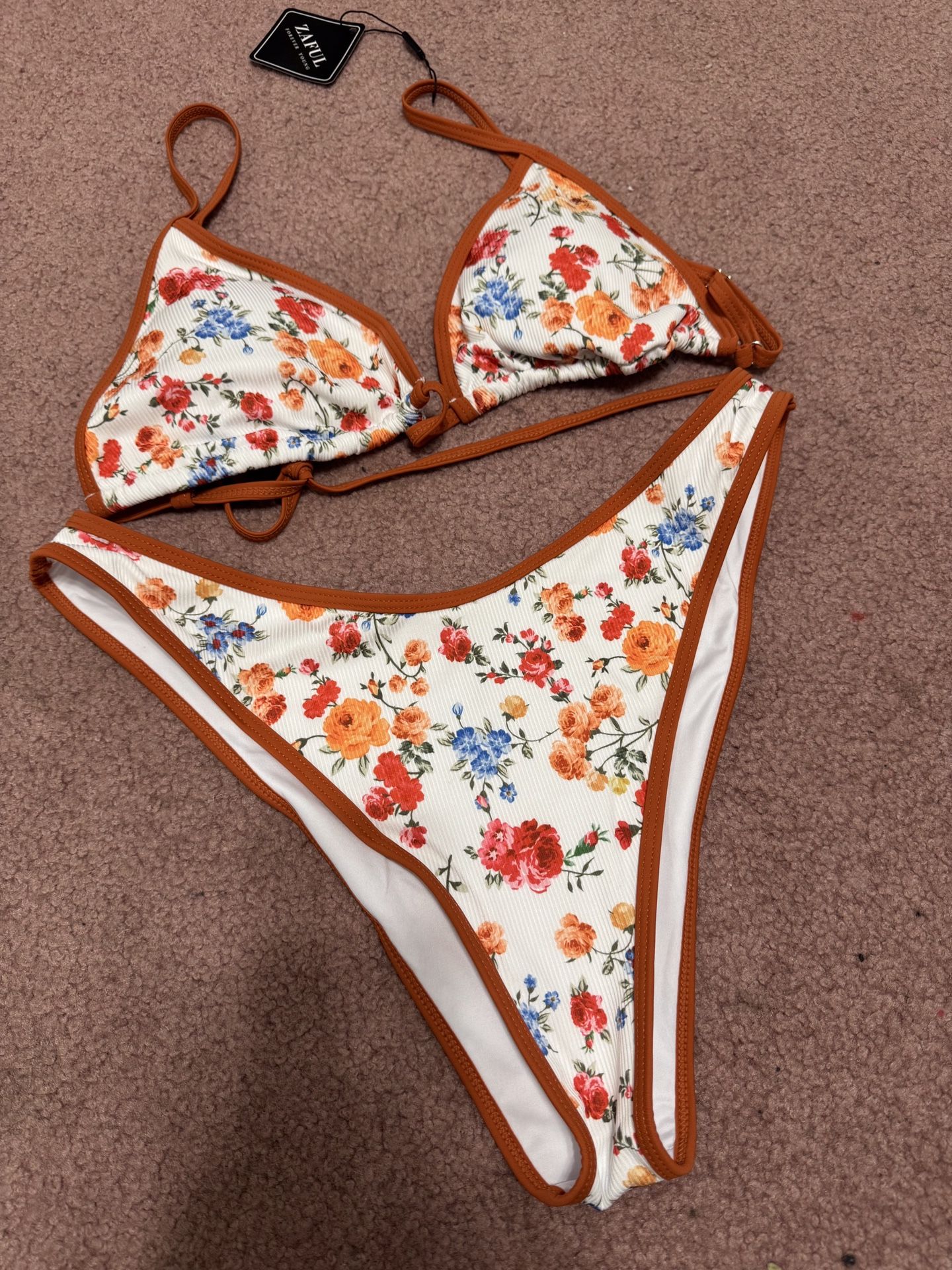 New xl floral bikini swim swimsuit bathing suit festival boho