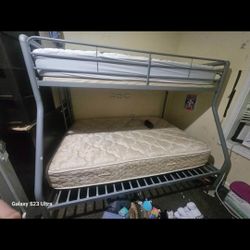 Twin over full bunkbeds with both mattresses $200 