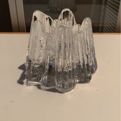 Swedish Volcano Heavy Studio Glass Votive Candle Holder