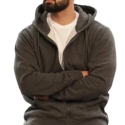 WSS ATHLETIC Men's Hoodie Zip Up Hooded Sweatshirt- X Large