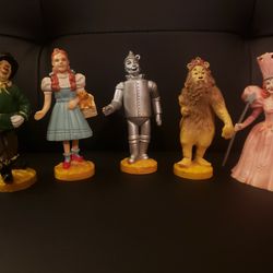 Vintage MGM 1987 Loews Ren Wizard Of Oz Toy Figurines Lot Of 5  3.5" Tall