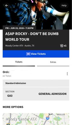 A$AP ROCY concert ticket