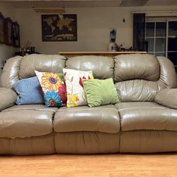 Leather Sleeper Sofa