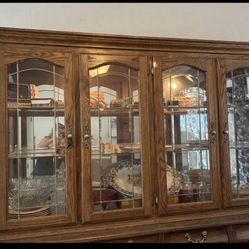 6 Ft China Hutch Cabinet With Lights