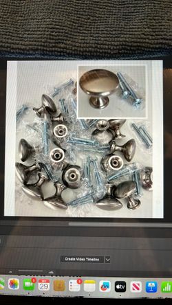 Brushed Satin Cabinet Knobs New 20 Pc