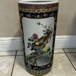 Antique Chinese Porcelain Umbrella Stand 