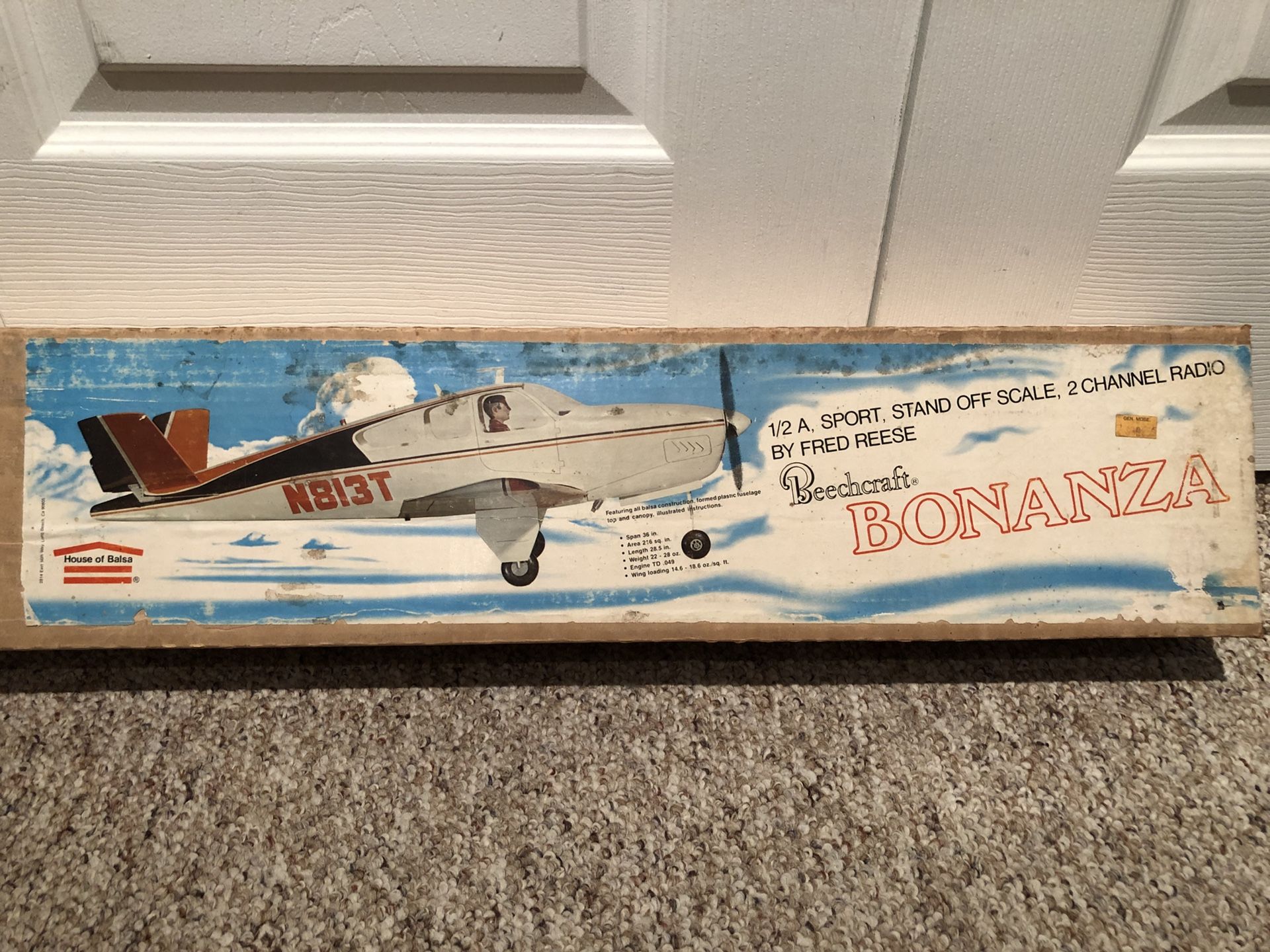 House of Balsa (HOB) Beechcraft Bonanza 1/12 Scale RC Airplane Plane