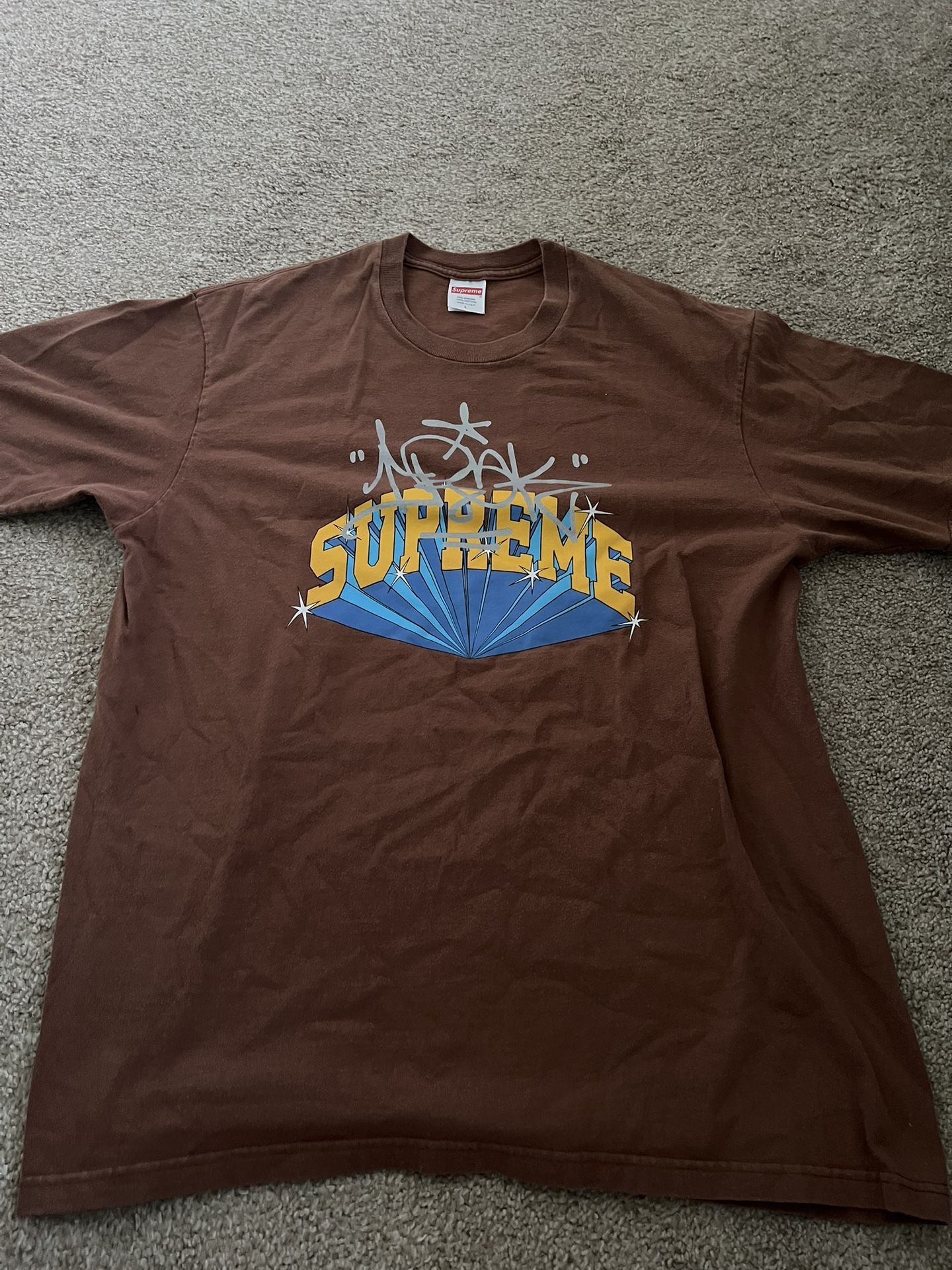 Brown Supreme Graphic Tee