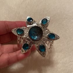 Blue Topaz Cuff  Size 8