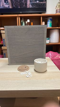 Gray Letter Board with Letters