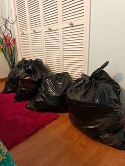 3 bags of mens clothes, 1 bag of mens shoes