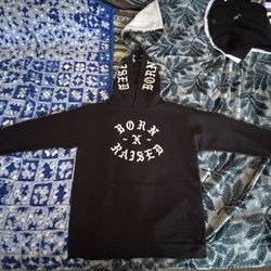 Born X Raised Embroidered Hoodie Size Medium 