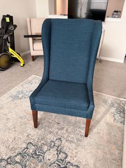 Blue Wingback Chair