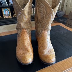 Tony Lama Ostrich Skin Boots Size 10 D